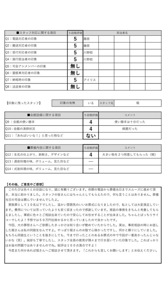 お客様の声　みえ　K様