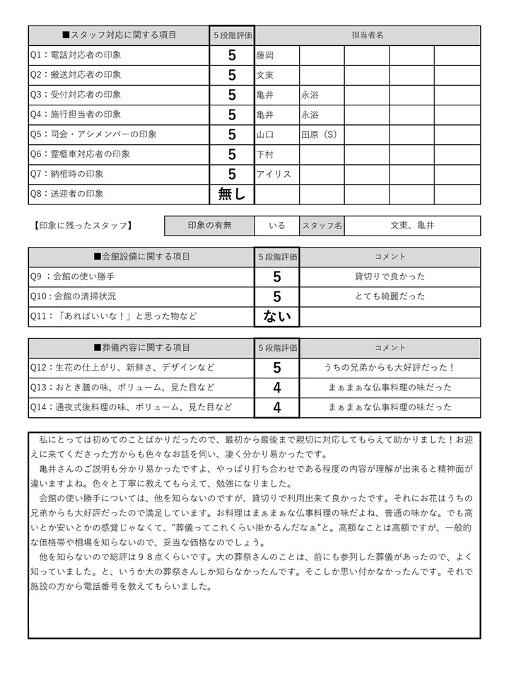 ８月20日葬儀　想会館８月23日聞き取り　堀家